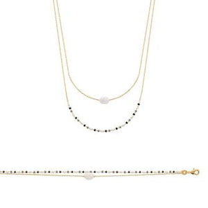 Collier et bracelet double Théa
