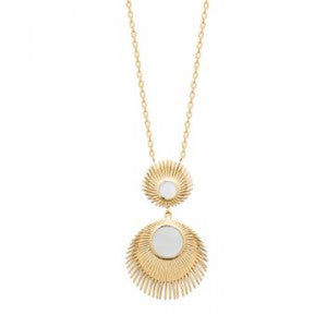 collier plaqué or et nacre
