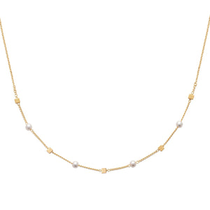 Collier Plaqué or et perles