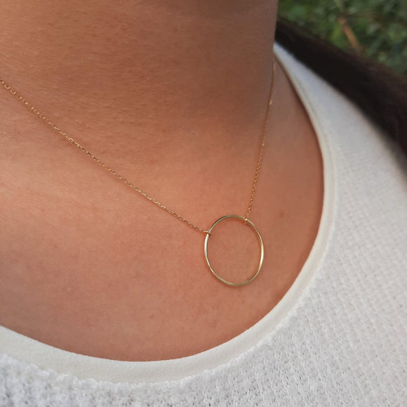 Collier Anneau or jaune 18 ct 353-34