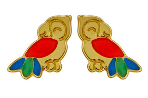 Boucles d'oreilles Perroquets en or 9ct