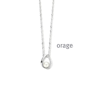 Collier perle et argent AT048