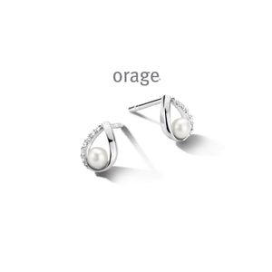 Boucles Argent et perles AT049