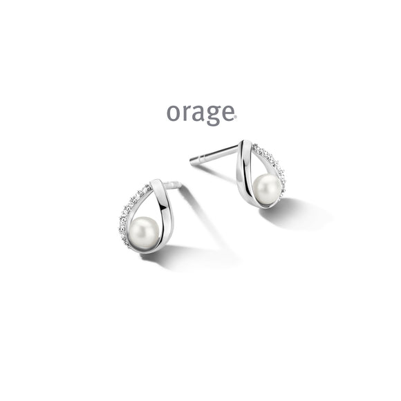 Boucles Argent et perles AT049