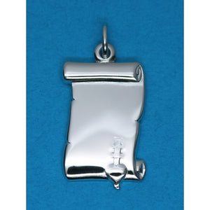 Pendentif Parchemin en argent coeur