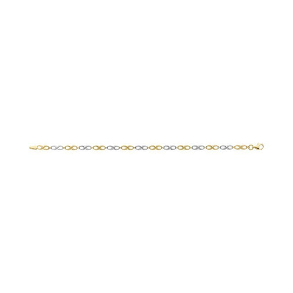 Bracelet infini bicolore en 9ct