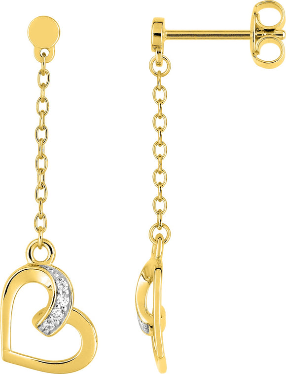 Boucles coeurs en plaqué or