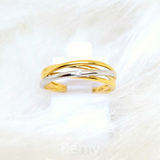 Bague bicolore en or 18ct et diamants 325-160