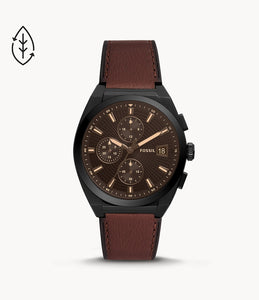 Chrono Everett cuir brun