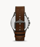 Chrono Forrester gunmetal cuir marron