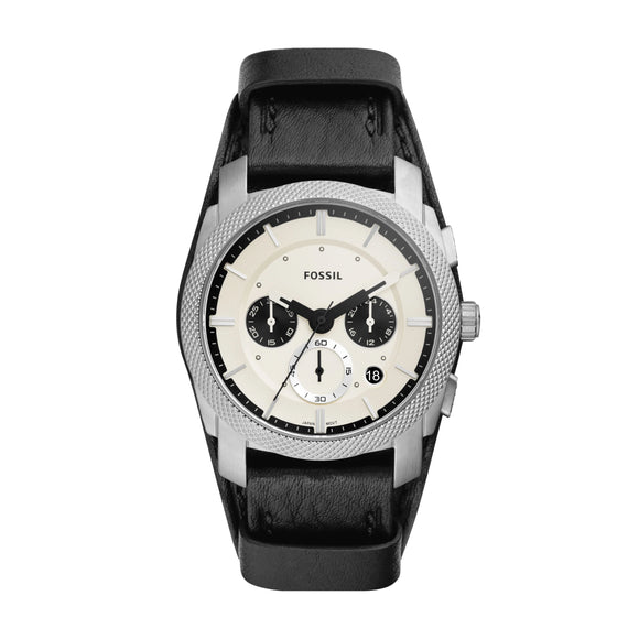 Machine Chrono cuir capitaine noir