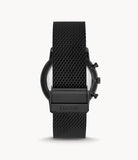 Chrono Minimaliste noire maille milanaise