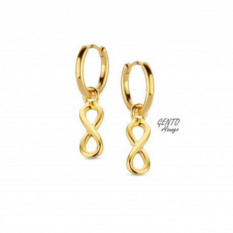 Boucles créoles infini en plaqué or GK490