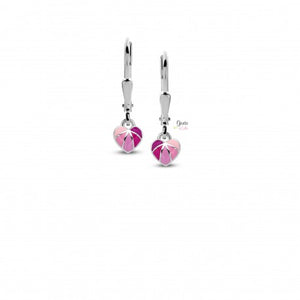 Boucles coeurs en argent et email GK615