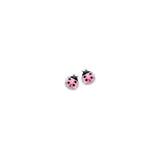 Boucles coccinelles roses