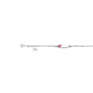Bracelet identité bébé coeurs roses
