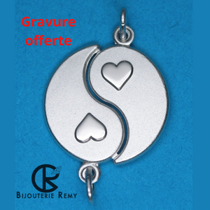 Pendentif Yin et Yang à partager en argent