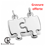 Pendentif Puzzle à partager en argent