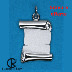 Pendentif Parchemin en argent