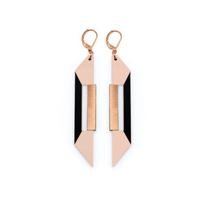 Boucles Hexo Rose Nacre