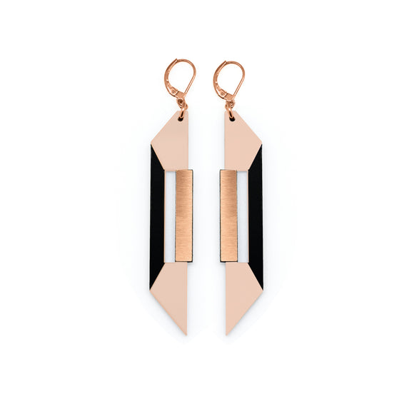 Boucles Hexo Rose Nacre