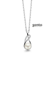 Collier perle et argent IB63