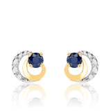 Boucles d'oreilles en or 18 ct et saphir 384-385