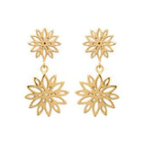 Boucles Plaqué or fleurs
