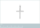 Pendentif croix en argent avec zirconiums 662-578