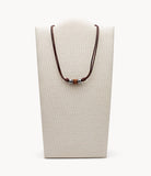 Collier Marius en cuir et acier