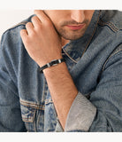 Bracelet Fossil Léo noir
