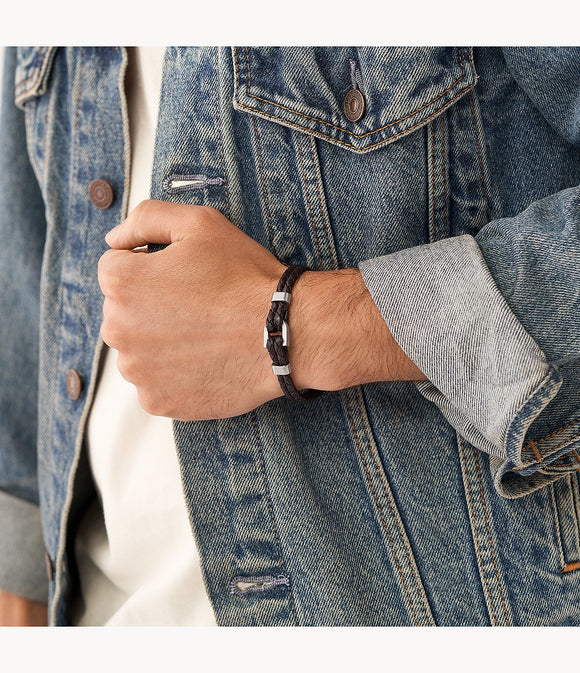 Bracelet Fossil Léo brun