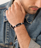 Bracelet Fossil Léo brun