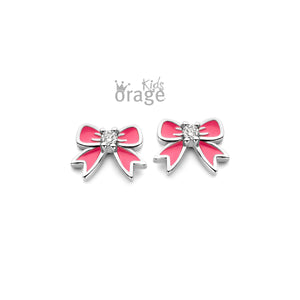 Boucles noeuds roses et zirconium K2314