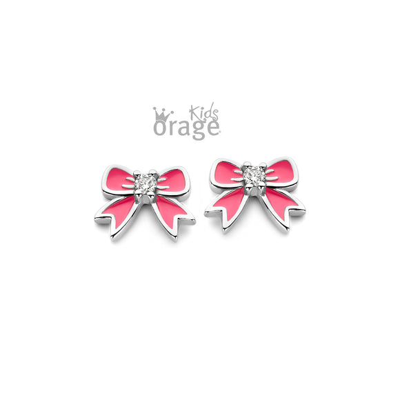 Boucles noeuds roses et zirconium K2314