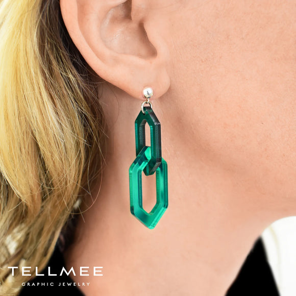 Boucles Link Duo color Vert