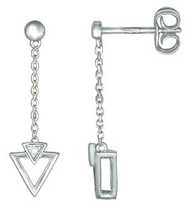 Boucles d'oreilles en or blanc 18ct et diamants 483-72