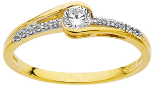 Bague bicolore 9ct zirconium 421-226