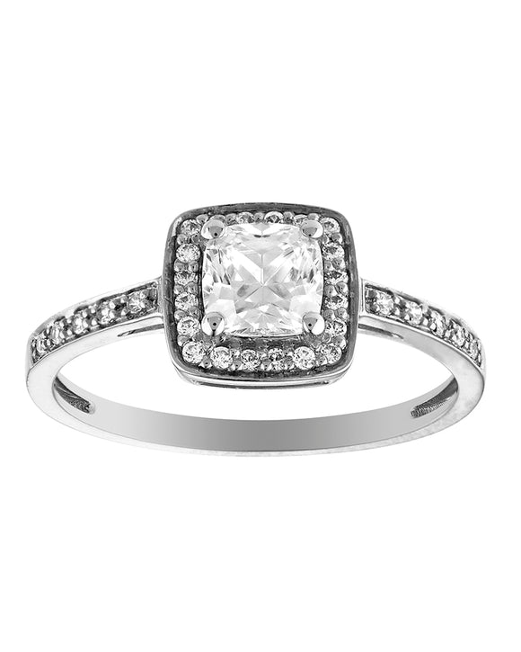 Solitaire en Or Blanc 18CT et zirconium 404-51