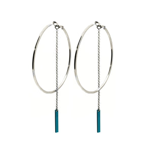 Boucles No-Way Argent/Vert Canard