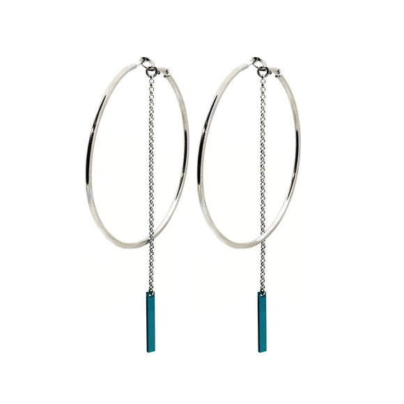 Boucles No-Way Argent/Vert Canard