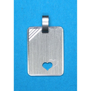 Pendentif Plaque coeur ajouré