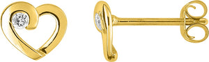 Boucles coeurs enfant en plaqué or PSWY56Z