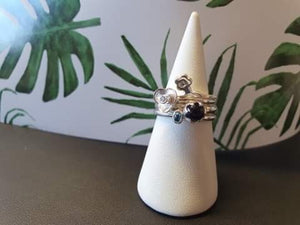 Set de 4 bagues en argent n°2 Taille 54-55