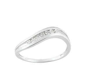 Bague en or blanc 18ct et diamants 305-46