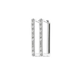 Boucles créoles carrées Maddy Argent