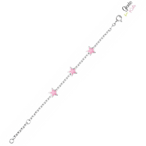 Bracelet étoiles roses