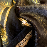 Bague en or jaune 18ct et zirconium 321-77