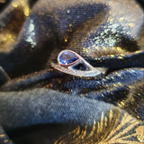 Bague or blanc 18ct Saphir et diamant 307-24