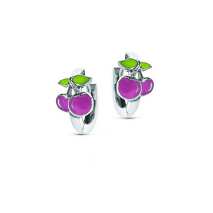 Boucles créoles cerises roses GK321